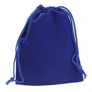 Fløjlpose - gavepose. 120 mm. Mørkeblå. 10 stk.